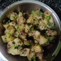 Mamta Sharma का कुकस्नैप जब उन्होंने आलू की भुजिया सब्जी (Aloo ki bhujiya sabzi recipe in hindi) बनाया था।