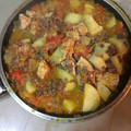 El cooksnap de Melisa Rodriguez cuando hizo Guiso de lentejas, rápido y light.