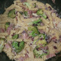 El cooksnap de Eva Galan cuando hizo Macarrones carbonara con brócoli y cebolla morada.