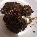 El cooksnap de Jacque cuando hizo Volcán de dulce de leche y avena al microondas en taza. Postre light.