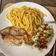 El cooksnap de Alondra Haro cuando hizo Spaghetti de tomate y queso crema.
