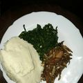 Shirley M's cooksnap of when they made Ugali, sukuma wiki & wet-fried omena.