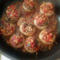 El cooksnap de Abby cuando hizo Champiñones rellenos veganos.