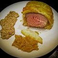 El cooksnap de César Angulo González cuando hizo Solomillo de cerdo en hojaldre o Wellington con cebolla caramelizada y manzana: Carnes de Navidad.