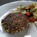 Thorsten's cooksnap of when they made Belugalinsen-Erbsen-Bratlinge.