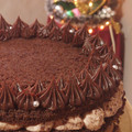El cooksnap de Abril cuando hizo Ganache de chocolate y Dulce de leche para relleno y cobertura.
