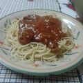 El cooksnap de Claudia Videla Godoy cuando hizo Spaguetti con salsa bolognesa de pavo.
