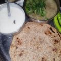 Chirag का कुकस्नैप जब उन्होंने कुट्टू पराठा और पीनट आलू बनाया था।