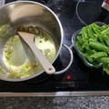 El cooksnap de Marieta cuando hizo Crema de vainas de guisantes.
