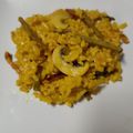 El cooksnap de Rut Borillo cuando hizo Arroz con trigueros, champiñones y bacon.