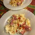 El cooksnap de Sil Sera cuando hizo Arroz con salchicha, cebolla, morrón y huevo 💗.