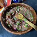 El cooksnap de angy cuando hizo Pebre a la Chilena con Tomate.