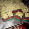 Cooksnap dari Devi Kalbar untuk resep Steamed rainbow cake Ny.Liem