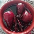 El cooksnap de Yiyi cuando hizo Peras al vino tinto con canela.