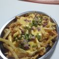 El cooksnap de Micaela Antezana cuando hizo Papas fritas con cheddar y cebollita de verdeo.
