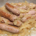 El cooksnap de Mario Esfe cuando hizo Tapa de salchichas encebolladas.