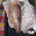 El cooksnap de Patty y Félix cuando hizo Trucha con jamón al horno.