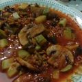 El cooksnap de Mafalda 67 cuando hizo Carne molida con chiles poblanos, hongos y calabacita.