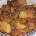 Khushi miglani 's cooksnap of when they made Shimla mirch aloo ki sabji.