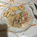 El cooksnap de Martin cuando hizo Pollo al verdeo con hongos y papas al horno.