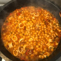 El cooksnap de David cuando hizo Garbanzos con calamares.