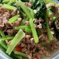 Noel Lin 的 【快速拌飯菜】小松菜炒碎肉 cooksnap