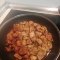 El cooksnap de Vanessa Martín Iglesias cuando hizo Dados de cerdo con soja y mostaza antigua.