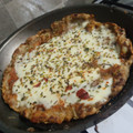 El cooksnap de Rebecca Toms cuando hizo Pizza con base de papa rallada.