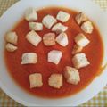 El cooksnap de Antonia García Fernández cuando hizo Salmorejo de calabacín y tomate.