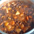 El cooksnap de Romina Felizia cuando hizo Guiso de porotos negros.