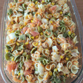 El cooksnap de Julián cuando hizo Ensalada de lazos de pasta.
