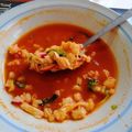 El cooksnap de Ruth Lobato cuando hizo Pozole rojo de pollo con estilo y sabor.