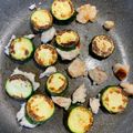 NN 的 兩種材料「櫛瓜蝦滑堡」鮮美小配菜。 cooksnap