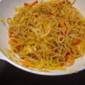 El cooksnap de juantxo cuando hizo Spaghetti al wok con curry y verdura.