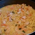 Pharaoh360's cooksnap of when they made Shrimp Scampi with Linguini.