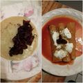 El cooksnap de Esther Soto cuando hizo Enchiladas de flor de jamaica.