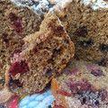 El cooksnap de Verónica Arrabal cuando hizo Budín de banana y arándanos integral, saludable y light. Sin azúcar ni manteca.