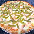 El cooksnap de Evita cuando hizo Pizza de salmón con espárragos verdes.