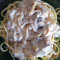 El cooksnap de Paula García cuando hizo Tagliatelle con salsa de champiñones a la carbonara.