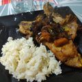 El cooksnap de Marianella Pomba cuando hizo Carre de cerdo a la mostaza y limón con arroz.