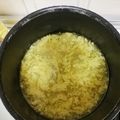 El cooksnap de Cristina Martínez cuando hizo Sopa de cebolla y huevo.