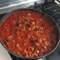 El cooksnap de Carmen villarreal cuando hizo Carne picada con berenjenas y calabacín.