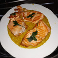 El cooksnap de Ruben cuando hizo Filetes de salmón a la plancha sobre puré de patatas al curry.