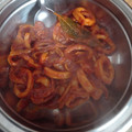 El cooksnap de Gloria Sanchez Collados cuando hizo Calamares encebollados.