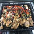 El cooksnap de Luciana cuando hizo Pollo al horno con berenjenas morrón y cebolla muy sabroso!.