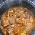 El cooksnap de Alicia Lagarto cuando hizo Estofado de cerdo en olla express (carne en salsa).