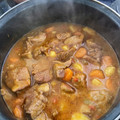 El cooksnap de Alicia Lagarto cuando hizo Estofado de cerdo en olla express (carne en salsa).