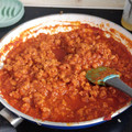 El cooksnap de Carolina cuando hizo Sojañesa - La mejor Boloñesa de Soja Texturizada con sabor auténtico.