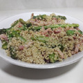 El cooksnap de Erikillo cuando hizo Salteado de quinoa, espárragos y beicon.