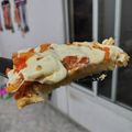 El cooksnap de Ro Miñoz cuando hizo Pizza con masa de harina de garbanzos, saludable y espectacular.